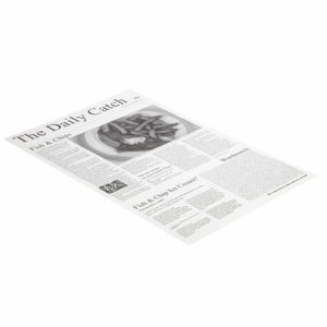 Greaseproof Paper Sheets Newspaper Print 270 x 420mm (Pack of 500) - GF036 - 3