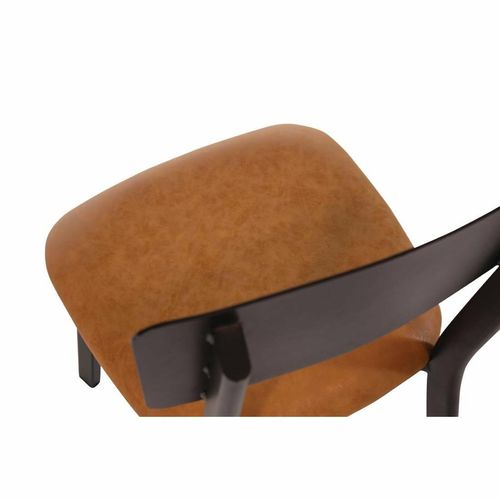 Bolero Metal & PU Side Chair Vintage Camel (Pack 4) - DR300 - 6