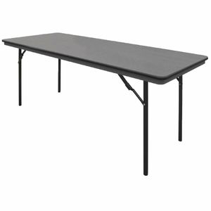 Bolero ABS Rectangular Folding Table Grey 6ft (Single) - GC596 - 1