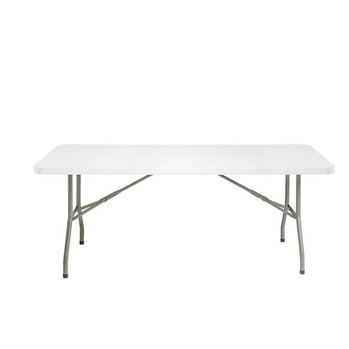 Bolero PE Rectangular Folding Table White 6ft (Single) - U579 - 4
