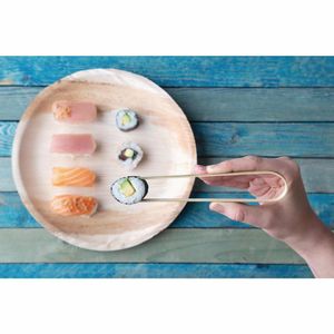 Fiesta Compostable Mini Bamboo Tongs (Pack of 50) - DK391 - 3