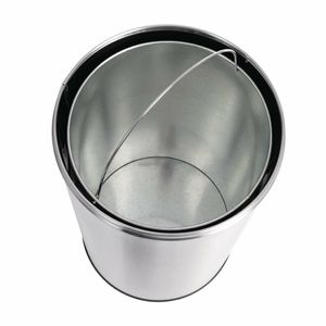 Bolero Stainless Steel Open Lid Bullet Bin Silver 40Ltr - GK972 - 3