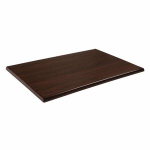 Bolero Pre-drilled Rectangular Table Top Dark Brown - CW131 - 3