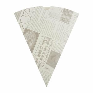 Colpac Biodegradable Newspaper Print Paper Chip Cones 183mm (Pack of 1000) - CE230 - 1