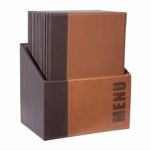 Securit Contemporary Menu Covers and Storage Box A4 Tan (Pack of 20) - U268 - 3