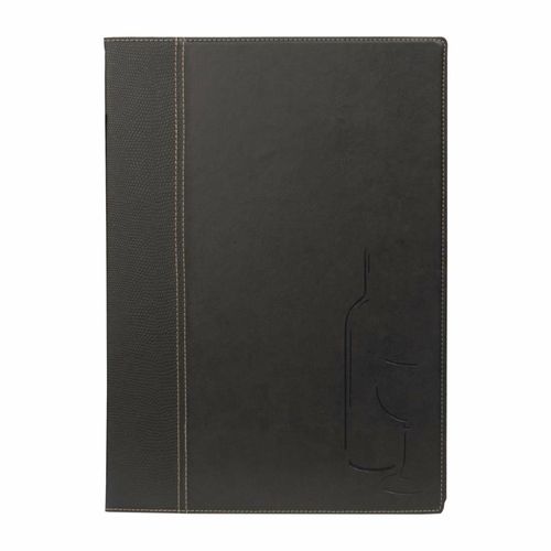 Securit Contemporary Wine List Cover Black A4 - H602 - 1