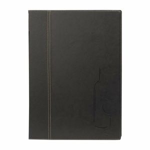 Securit Contemporary Wine List Cover Black A4 - H602 - 1