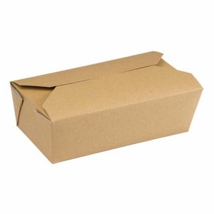 Colpac Recyclable Microwavable Food Boxes Rectangular 985ml / 34oz (Pack of 250) - DM173 - 1