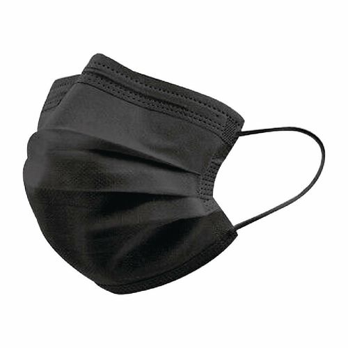 Black Type IIR Front of House Face Masks (Pack of 50) - DF589 - 1