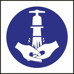 Wash Hands Symbol Sign - W214 - 1