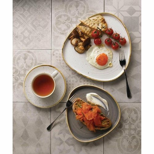 Churchill Stonecast Barley White Triangle Walled Chefs Plate 260mm (Pack of 6) - FR030 - 10