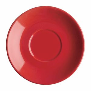 Olympia Cafe Flat White Saucers Red 135mm (Pack of 12) - FF995 - 1