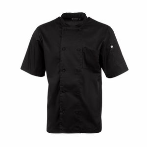 Chefs Works Montreal Cool Vent Unisex Short Sleeve Chefs Jacket Black 2XL - B054-XXL - 1
