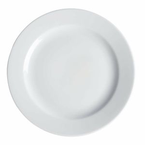 Royal Porcelain Classic White Wide Rim Plates 240mm (Pack of 12) - CG008 - 3