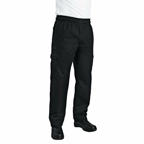 Chef Works Unisex Slim Fit Cargo Chefs Trousers Black 2XL - B222-XXL - 2