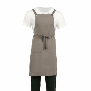 Southside Cotton Canvas Bib Apron Washed Grey - BB687 - 3