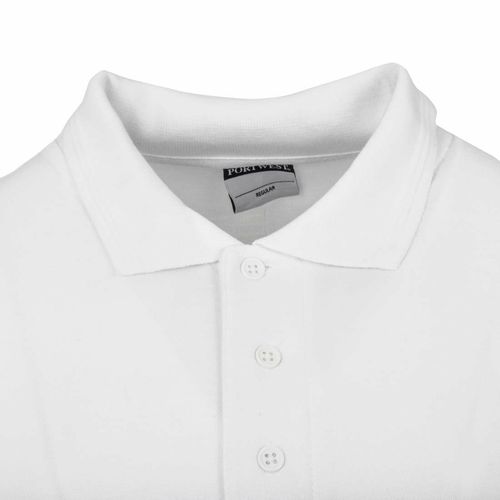 Unisex Polo Shirt White L - A734-L - 6