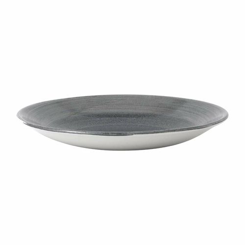 Churchill Stonecast Aqueous Deep Coupe Plates Grey 218mm (Pack of 12) - FD853 - 1