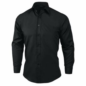 Chef Works Unisex Long Sleeve Dress Shirt Black L - A798-L - 1
