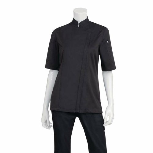 Chef Works Womens Springfield Zip Chefs Jacket Black S - BB051-S - 3