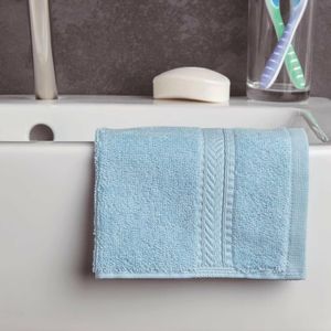 Mitre Essentials Nova Face Cloth Blue (Pack of 10) - HB625 - 1