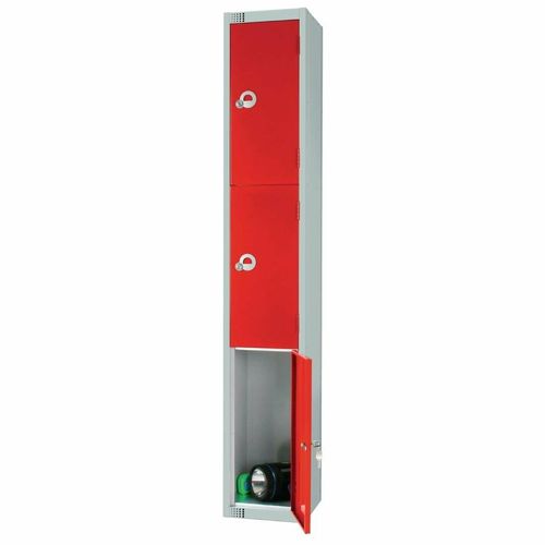 Elite Three Door Manual Combination Locker Locker Red - W981-CL - 4