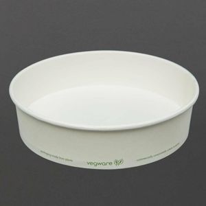 Vegware 185-Series Compostable Bon Appetit Wide PLA-lined Paper Food Bowls 26oz (Pack of 300) - FS176 - 3