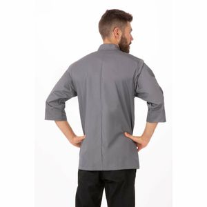 Chef Works Unisex Chefs Jacket Grey XL - A934-XL - 3