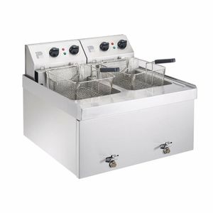 Parry Twin Tank Twin Basket Countertop Electric Fryer NPDF9 - GM760 - 1
