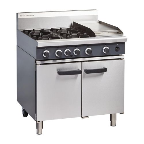 Cobra Natural Gas Range 4 Burner Static Oven with Griddle CR9CN - FE676-N - 1