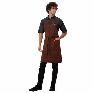 Chef Works Urban Dorset Antique Bib Apron Rust - BB202 - 1