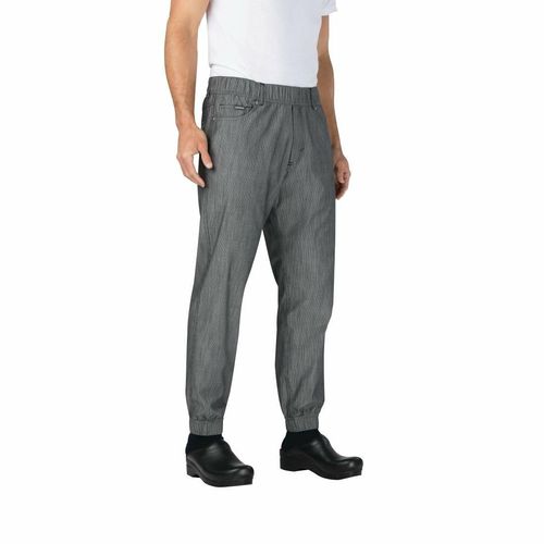 Chef Works Urban Jogger 257 Black and White Fine Stripe Size M - BB300-M - 16
