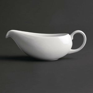 Royal Porcelain Classic White Gravy Boat 380ml (Pack of 2) - GT932 - 1