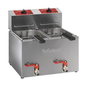 Valentine Twin Tank Countertop Electric Fryer 2x 5Ltr TF55 - FB409 - 1
