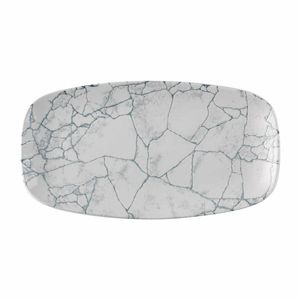Churchill Studio Prints Kintsugi Pearl Chefs Oblong Plate Grey 348x189mm (Pack of 6) - FS943 - 1