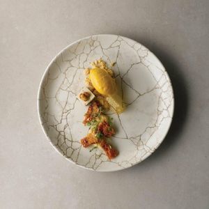 Studio Prints Kintsugi Agate Grey Coupe Plate 11 1/4 (Box 12) - FJ800 - 3