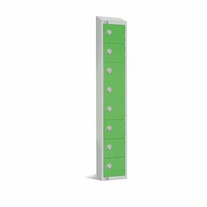 Elite Eight Door Coin Return Locker with Sloping Top Green - CE104-CNS - 1