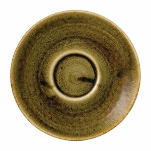 Stonecast Plume Olive Espresso Saucer 4 1/2 (Pack of 12) - FJ941 - 1