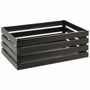 APS Superbox Coated Wooden Crate Black 555 x 350mm - FT151 - 1