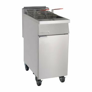 Buffalo Single Tank Twin Basket Freestanding Gas Fryer - 1