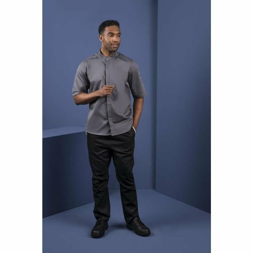 Southside Band Collar Jacket Charcoal Size M - 14