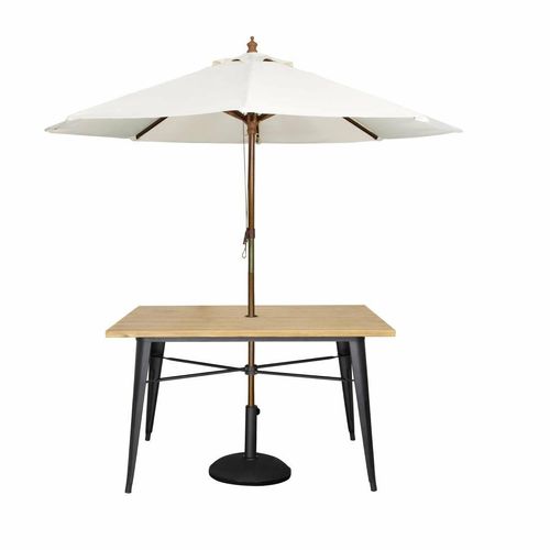 Bolero Complete Outdoor Table 120x76x76cm - Light Wood - 6