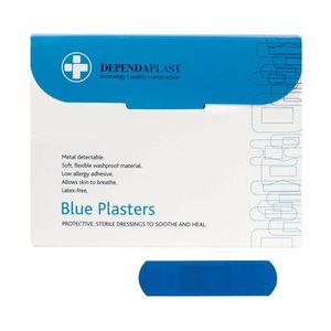 Beaumont Dependaplast Blue Plasters 75 x 25mm (Pack of 100) - CZ569 - 1