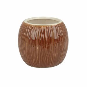 Beaumont Ceramic Coconut Tiki Mug Medium Brown 500ml - CZ416 - 1