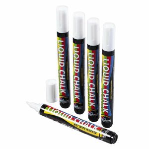 Beaumont Chisel Liquid Chalk Pen White 5mm (Pack of 5) - CZ475 - 1