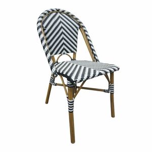 Bolero Parisian Style Rattan Side Chair Black (Pack of 2) - CH111 - 1