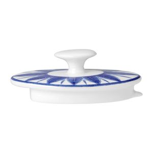 William Edwards Sultan's Garden Blue 2 Cup Oval Teapot Lid Only (Pack of 6) - VV3979 - 1