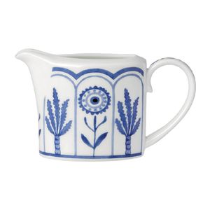 William Edwards Sultan's Garden Blue Milk Jug Stainless steel Coupe 220ml (Pack of 12) - VV3980 - 1