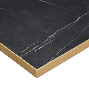 Omega Square Laminate Table Top Black Marble 600x600mm - HS754 - 3