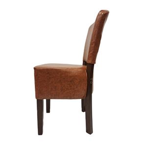 Hanoi Dining Chair In Dark Walnut with Bison Vinyl Tan (Pack of 2) - HP753 - 3